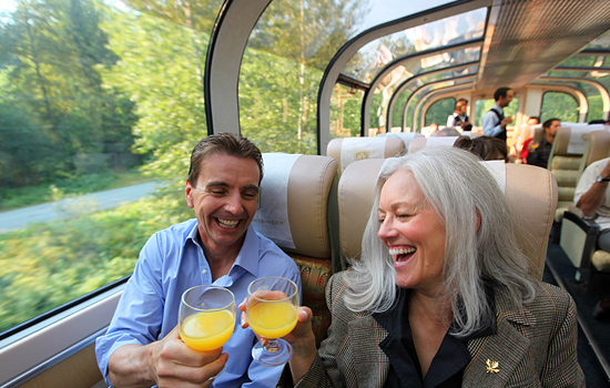 The Rocky Mountaineer GoldLeaf dome car offers unparalleled quality of service and views.