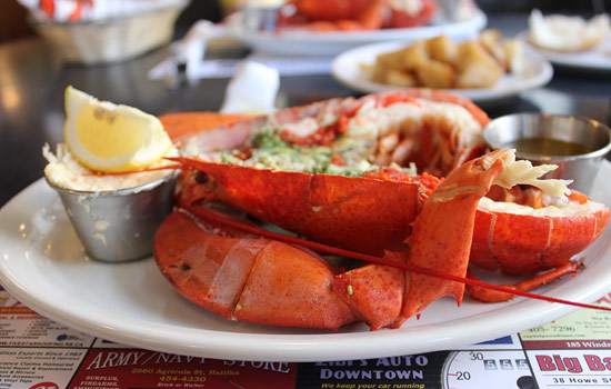We had lobsters in Nova Scotia