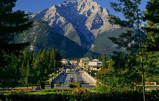  - Your vacation includes some time in the lively little town of Banff.