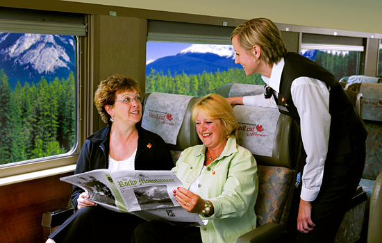 Canadian train - Rocky Mountaineer - Then you are on your way to the Rockies on the Rocky Mountaineer