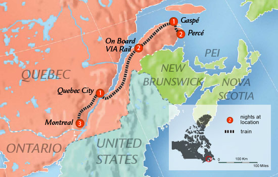 Gaspe Train Adventure Map Canadian train - Canadian pacific railway - Gaspe Train Adventure Map