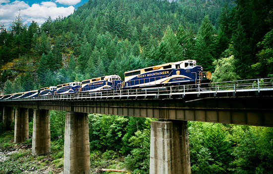  - A train journey on the Rocky Mountaineer brings you to the West Coast.