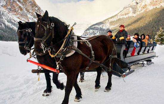 Canadian railway - Canada rail - Meet new friends as you jingle your way around Lake Louise